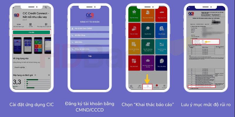 Kiểm tra nợ xấu bằng ứng dụng iCIC